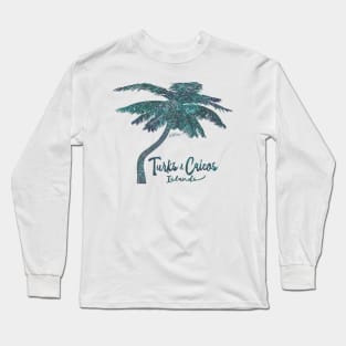 Turks & Caicos Islands, Palm Tree Long Sleeve T-Shirt